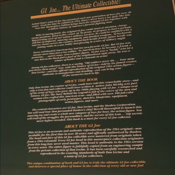 GIJoe Masterpiece Edition The Ultimate Collectible - Action Soldier with Book  - Picture 3 of 7